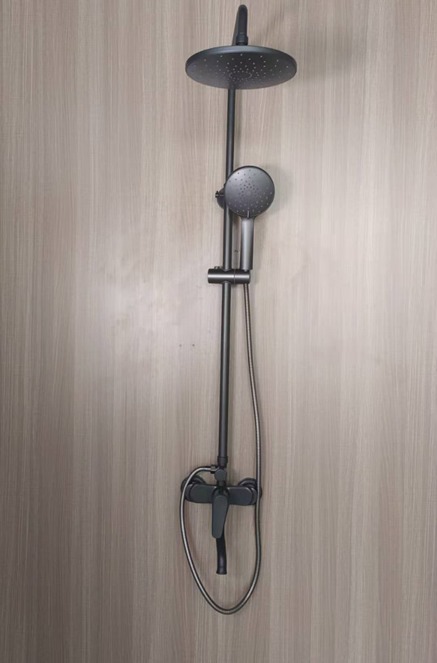 ماسورة دش رمادي SL2007GG دائري مع خلاط 20*24سم
